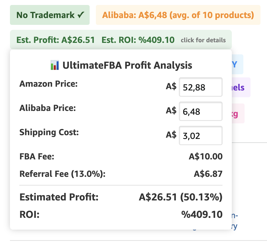 Ultimate FBA Kâr Analizi